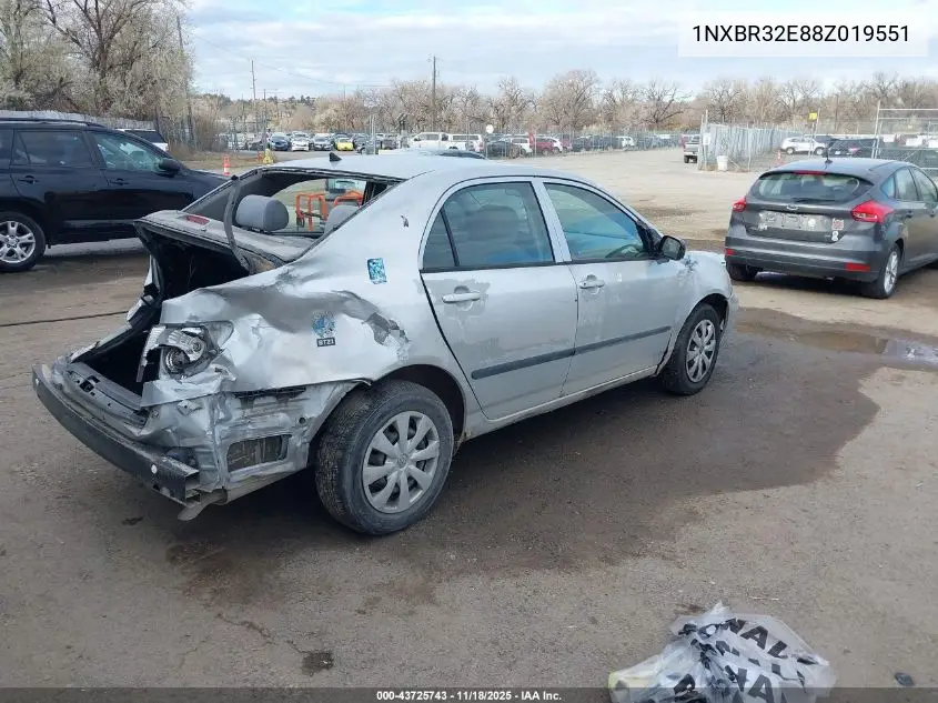 1NXBR32E88Z019551 2008 Toyota Corolla Ce