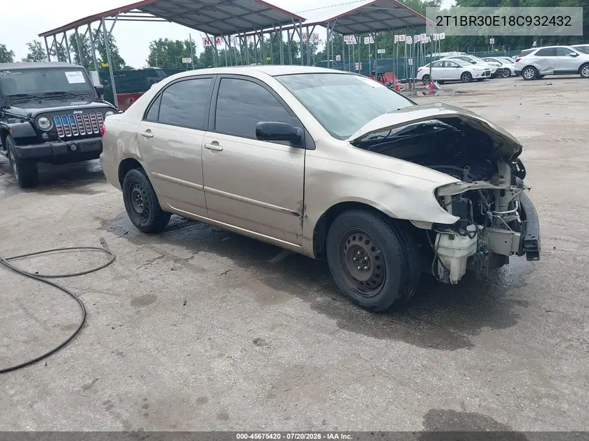 2008 Toyota Corolla Le VIN: 2T1BR30E18C932432 Lot: 45675420