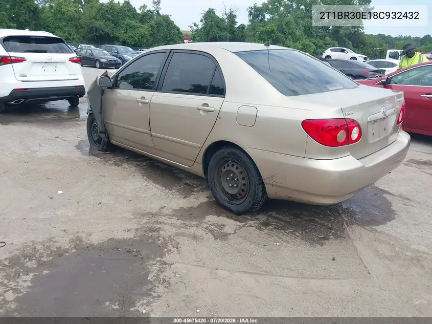 2008 Toyota Corolla Le VIN: 2T1BR30E18C932432 Lot: 45675420