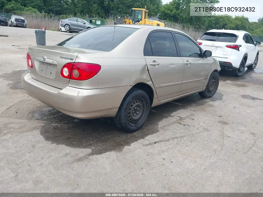 2008 Toyota Corolla Le VIN: 2T1BR30E18C932432 Lot: 45675420