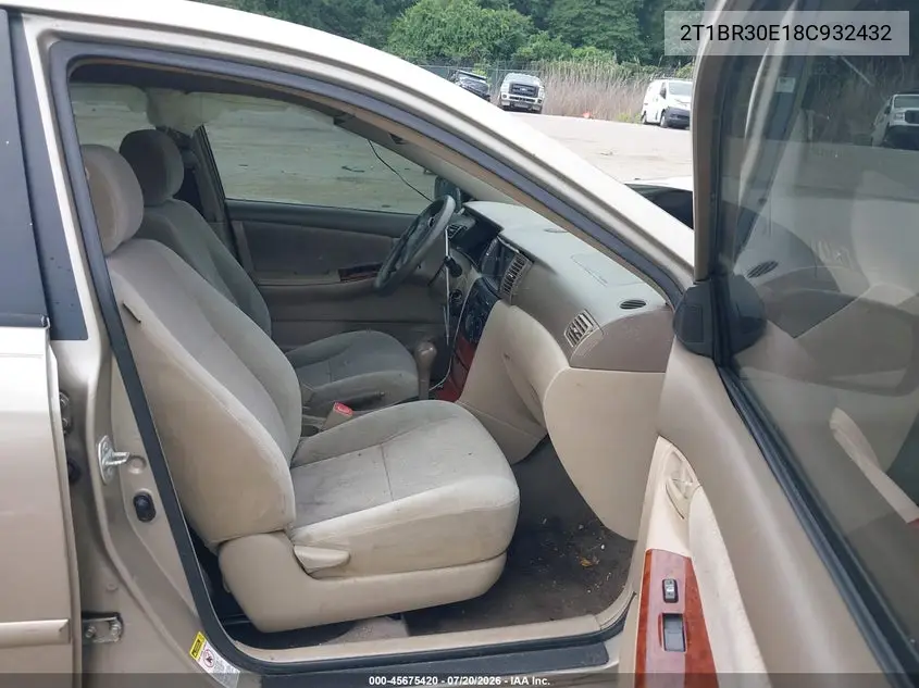 2008 Toyota Corolla Le VIN: 2T1BR30E18C932432 Lot: 45675420
