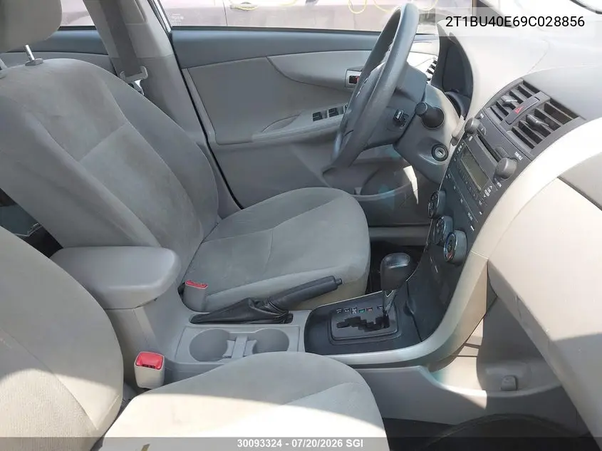 2009 Toyota Corolla Ce VIN: 2T1BU40E69C028856 Lot: 30093324