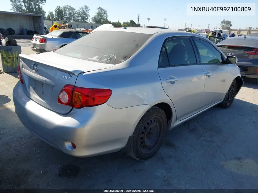 2009 Toyota Corolla Xle VIN: 1NXBU40E99Z100809 Lot: 45400289
