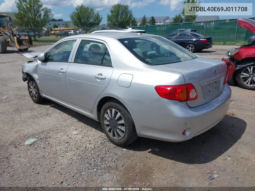 2009 Toyota Corolla Le VIN: JTDBL40E69J011708 Lot: 45581456