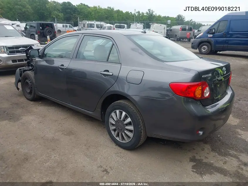 2009 Toyota Corolla Le VIN: JTDBL40E099018221 Lot: 45614684