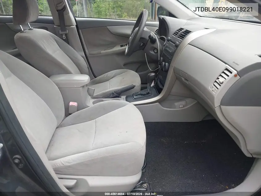 2009 Toyota Corolla Le VIN: JTDBL40E099018221 Lot: 45614684