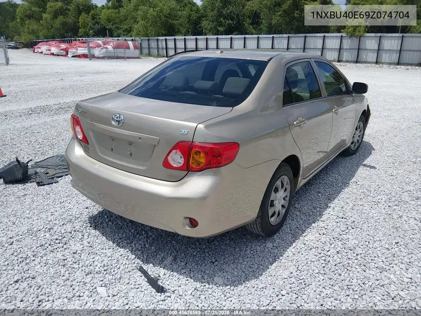 2009 Toyota Corolla Le VIN: 1NXBU40E69Z074704 Lot: 45626569