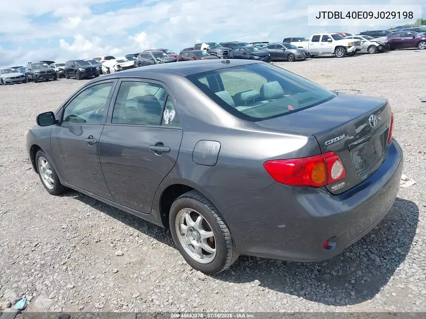 2009 Toyota Corolla Le VIN: JTDBL40E09J029198 Lot: 45662378