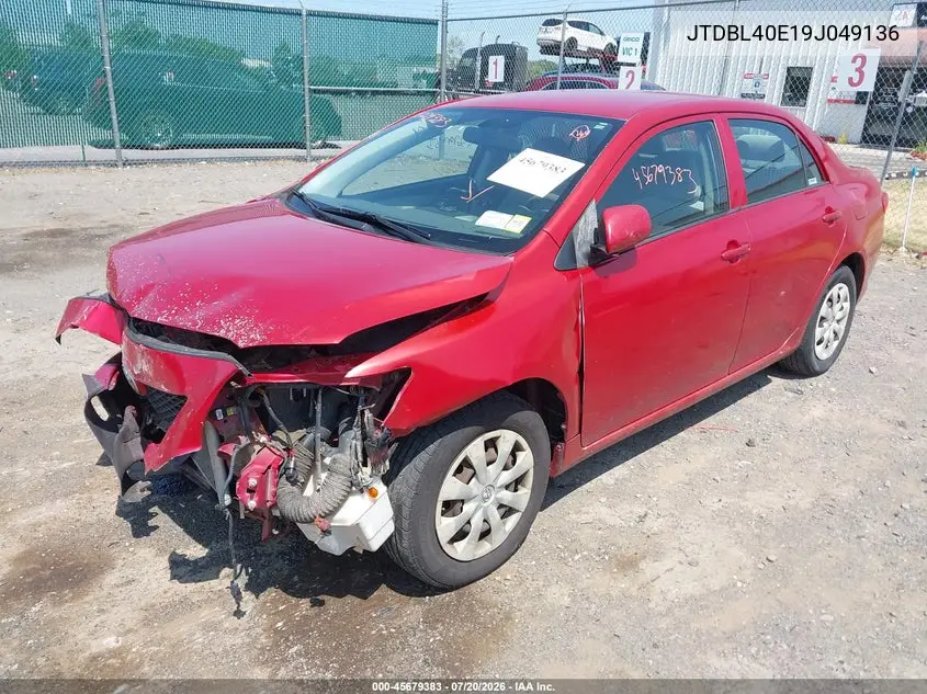 2009 Toyota Corolla Le VIN: JTDBL40E19J049136 Lot: 45679383