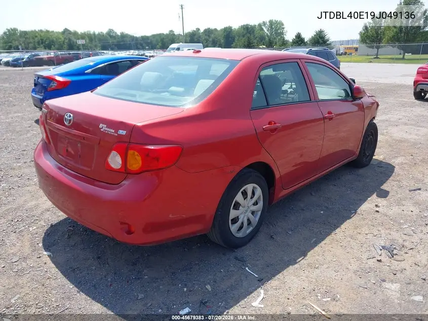 2009 Toyota Corolla Le VIN: JTDBL40E19J049136 Lot: 45679383