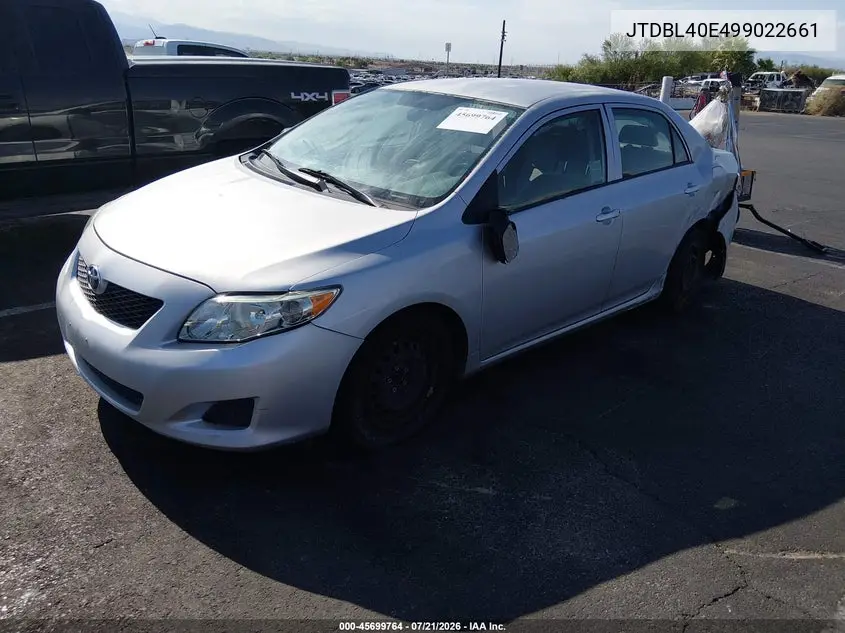 2009 Toyota Corolla VIN: JTDBL40E499022661 Lot: 45699764