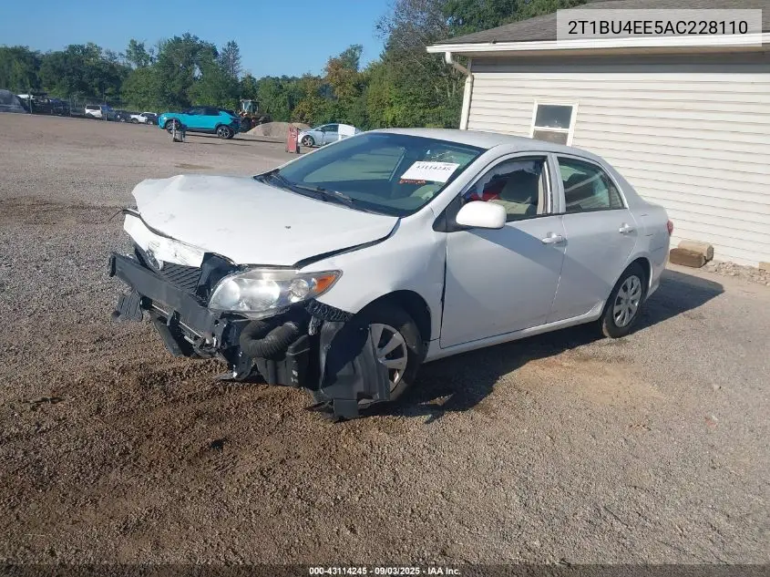 2T1BU4EE5AC228110 2010 Toyota Corolla Le
