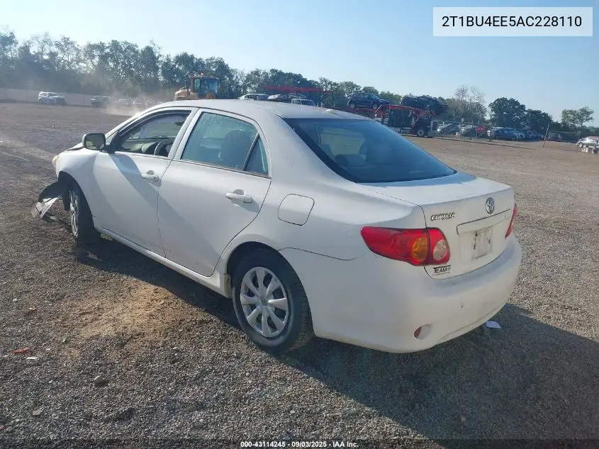 2T1BU4EE5AC228110 2010 Toyota Corolla Le