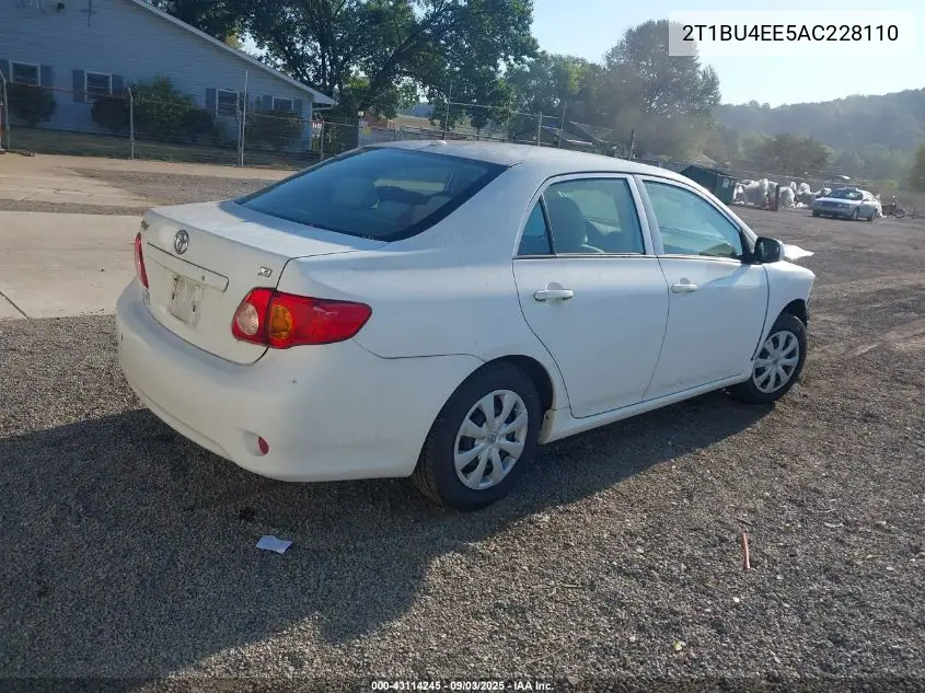 2T1BU4EE5AC228110 2010 Toyota Corolla Le
