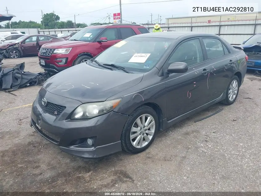 2010 Toyota Corolla S VIN: 2T1BU4EE1AC292810 Lot: 45358012