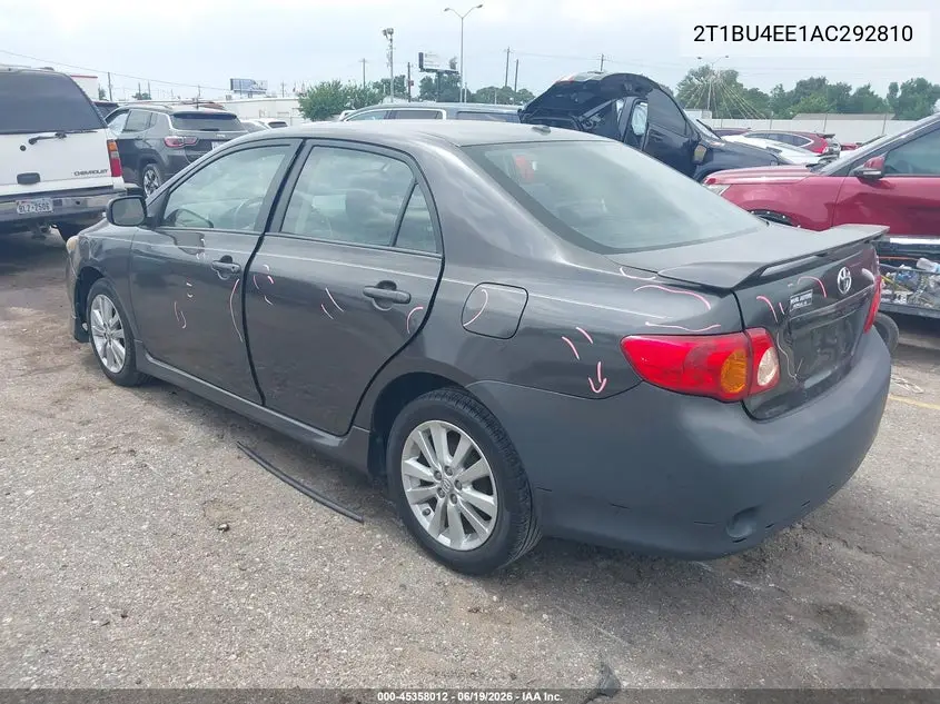 2010 Toyota Corolla S VIN: 2T1BU4EE1AC292810 Lot: 45358012