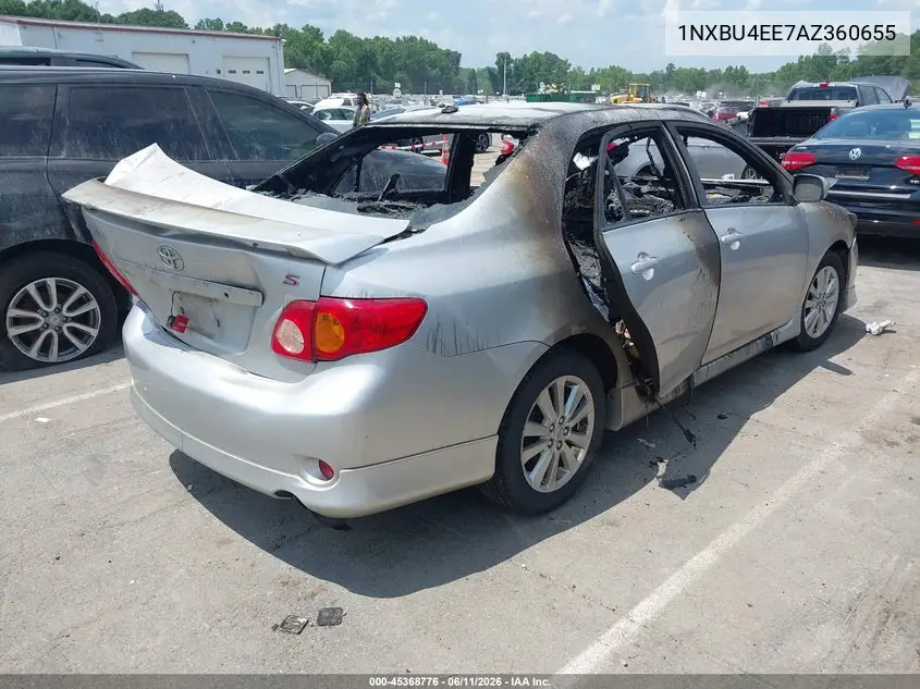 2010 Toyota Corolla S VIN: 1NXBU4EE7AZ360655 Lot: 45368776