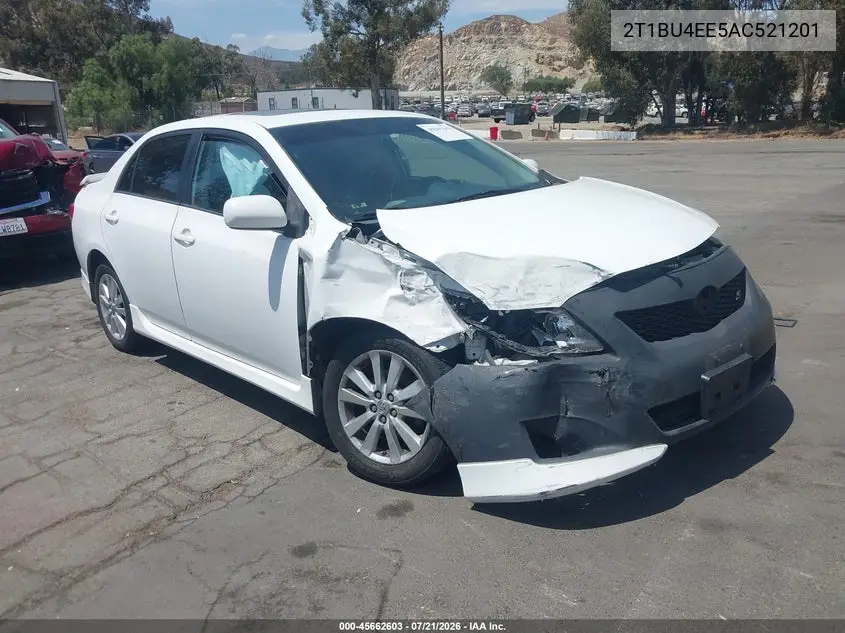 2010 Toyota Corolla S VIN: 2T1BU4EE5AC521201 Lot: 45662603