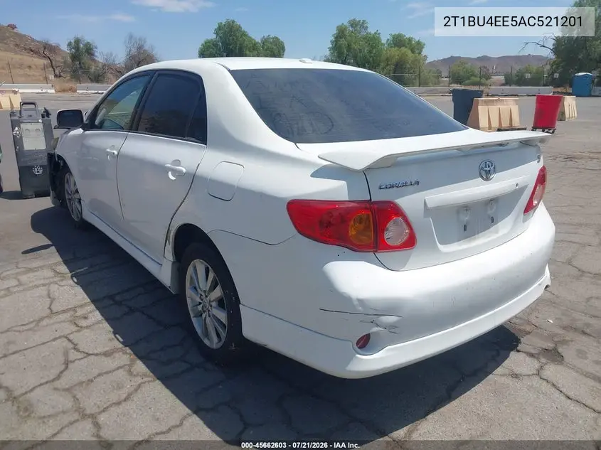 2010 Toyota Corolla S VIN: 2T1BU4EE5AC521201 Lot: 45662603