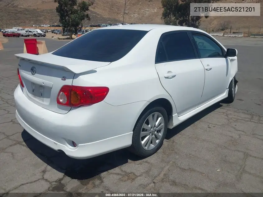 2010 Toyota Corolla S VIN: 2T1BU4EE5AC521201 Lot: 45662603