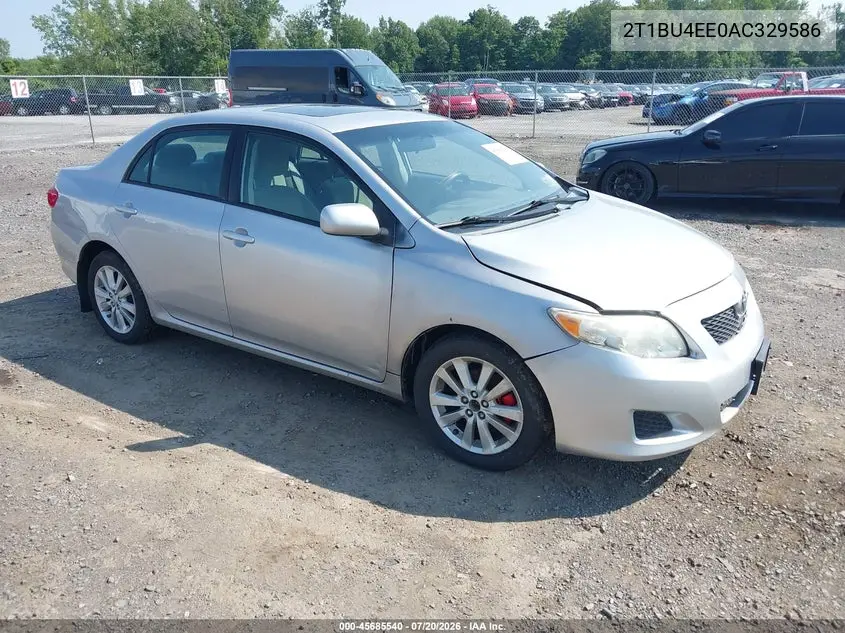 2010 Toyota Corolla Xle VIN: 2T1BU4EE0AC329586 Lot: 45685540