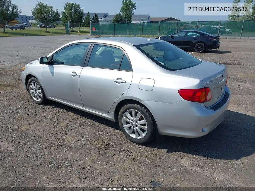 2010 Toyota Corolla Xle VIN: 2T1BU4EE0AC329586 Lot: 45685540