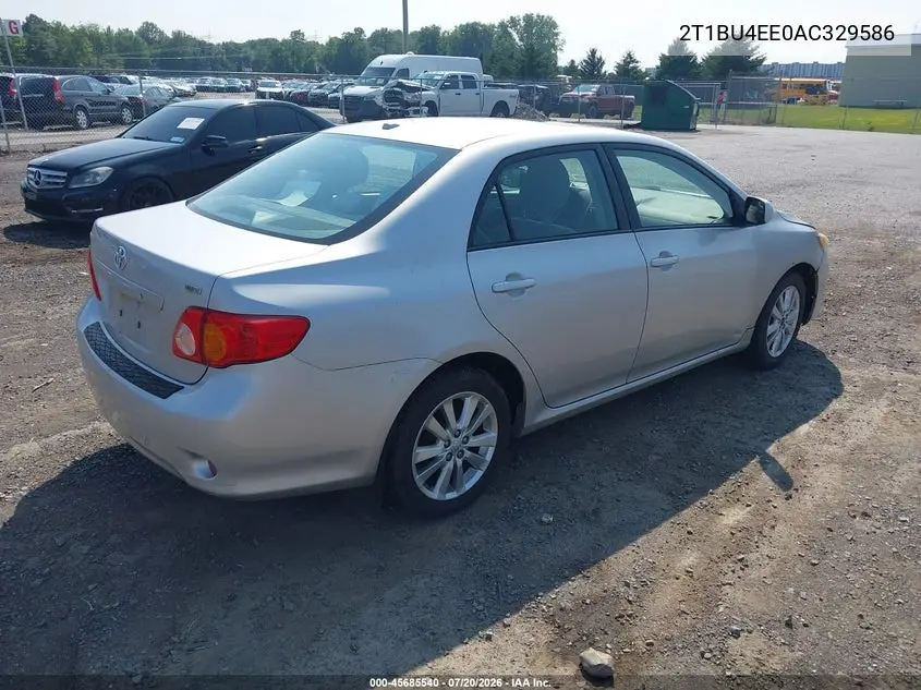 2010 Toyota Corolla Xle VIN: 2T1BU4EE0AC329586 Lot: 45685540