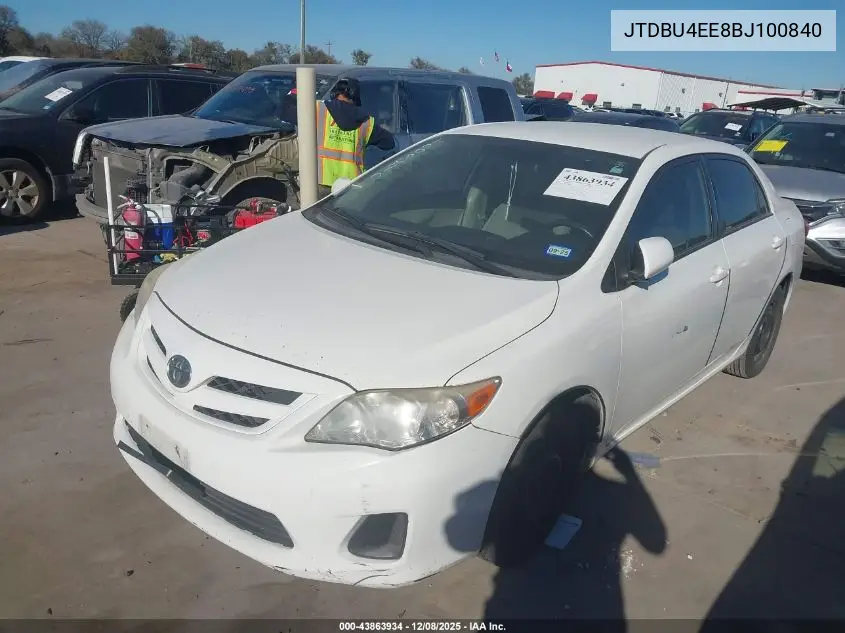 JTDBU4EE8BJ100840 2011 Toyota Corolla Le