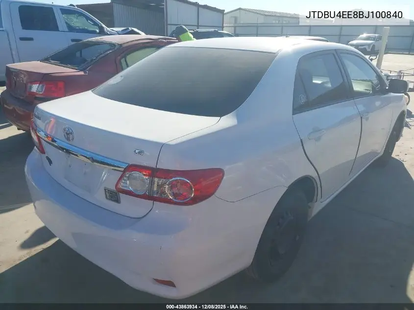 JTDBU4EE8BJ100840 2011 Toyota Corolla Le
