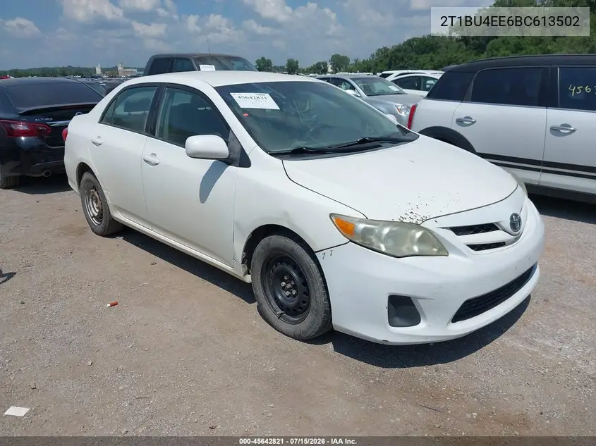 2011 Toyota Corolla Le VIN: 2T1BU4EE6BC613502 Lot: 45642821