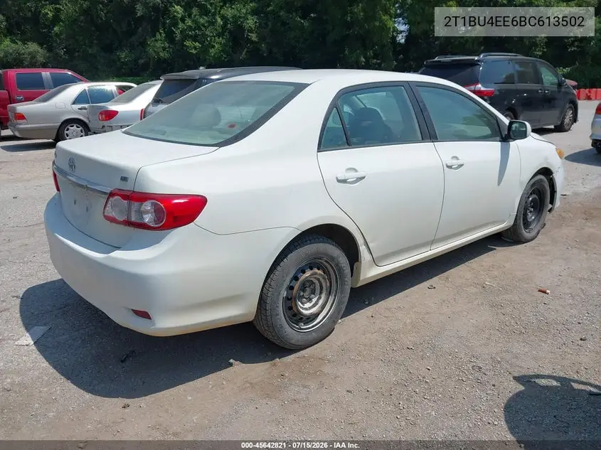 2011 Toyota Corolla Le VIN: 2T1BU4EE6BC613502 Lot: 45642821