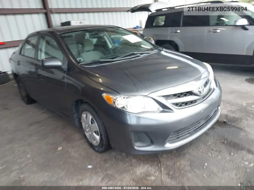 2011 Toyota Corolla Le VIN: 2T1BU4EEXBC599894 Lot: 45674430