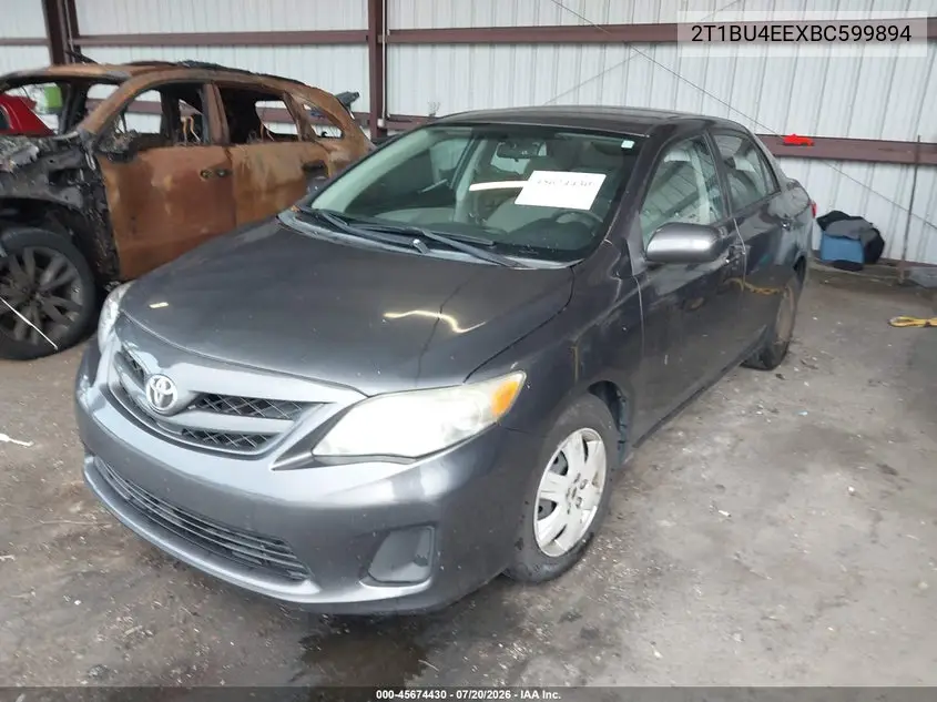 2011 Toyota Corolla Le VIN: 2T1BU4EEXBC599894 Lot: 45674430