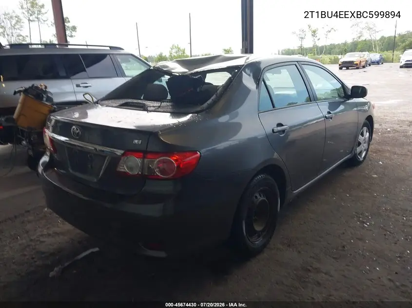 2011 Toyota Corolla Le VIN: 2T1BU4EEXBC599894 Lot: 45674430