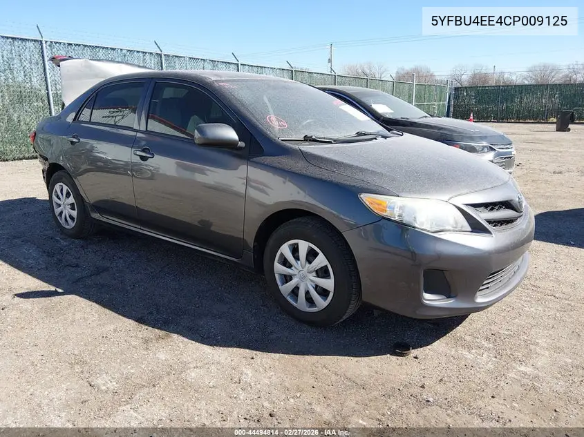 5YFBU4EE4CP009125 2012 Toyota Corolla L