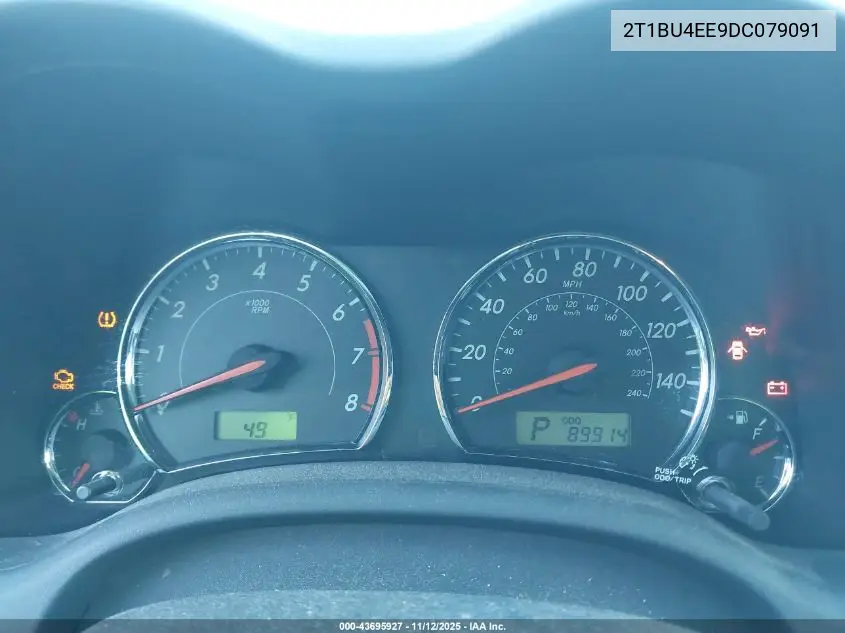 2T1BU4EE9DC079091 2013 Toyota Corolla S