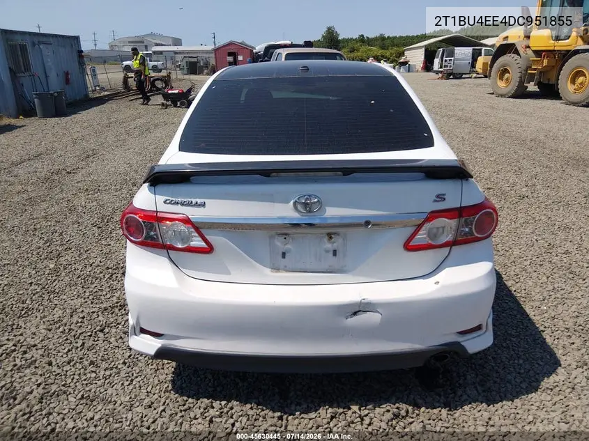 2013 Toyota Corolla S VIN: 2T1BU4EE4DC951855 Lot: 45630445