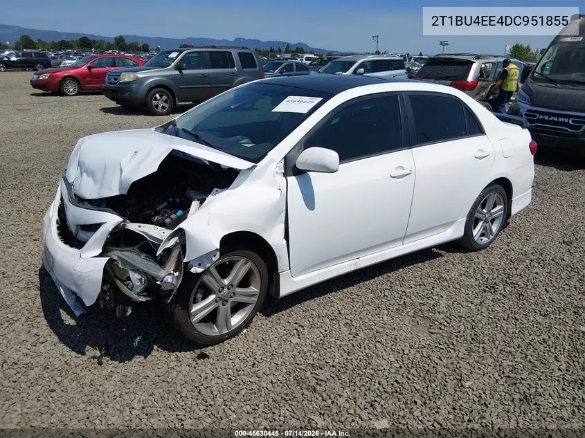 2013 Toyota Corolla S VIN: 2T1BU4EE4DC951855 Lot: 45630445