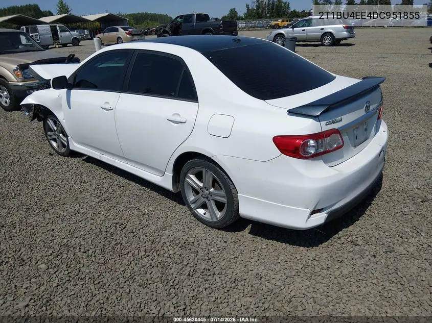 2013 Toyota Corolla S VIN: 2T1BU4EE4DC951855 Lot: 45630445