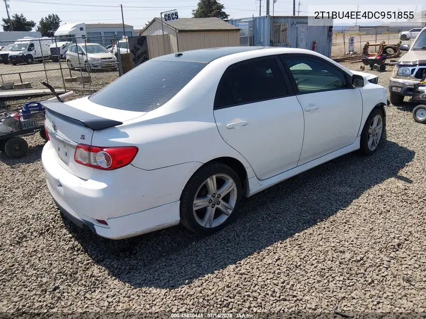 2013 Toyota Corolla S VIN: 2T1BU4EE4DC951855 Lot: 45630445