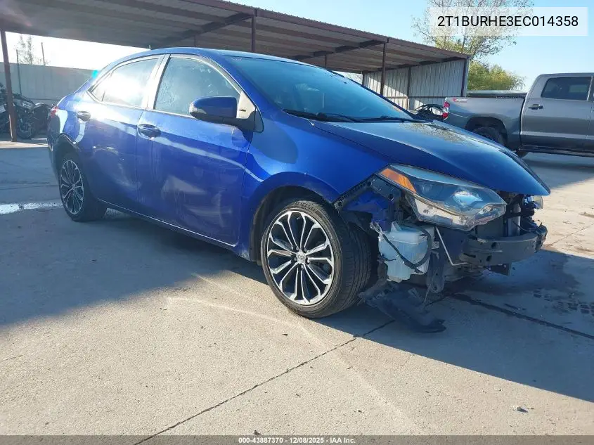 2T1BURHE3EC014358 2014 Toyota Corolla S Plus