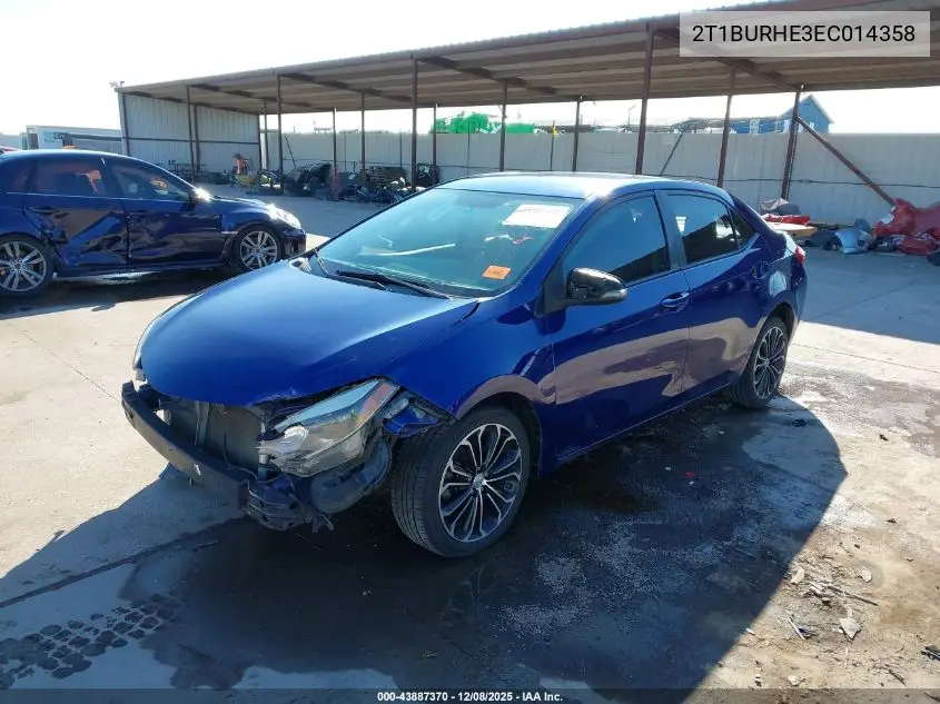 2T1BURHE3EC014358 2014 Toyota Corolla S Plus