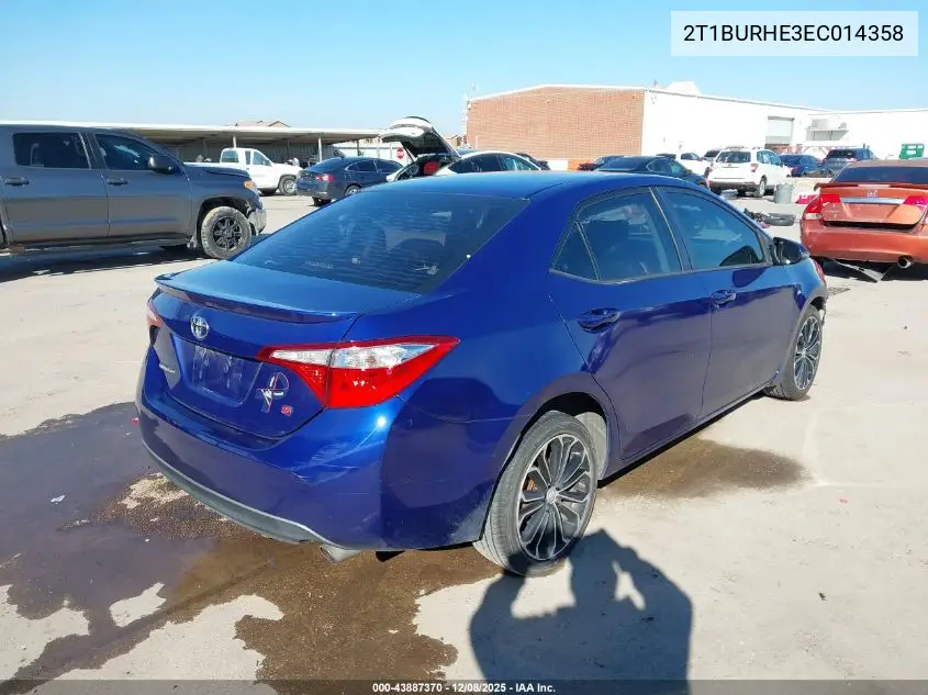 2T1BURHE3EC014358 2014 Toyota Corolla S Plus