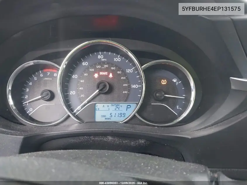 5YFBURHE4EP131575 2014 Toyota Corolla Le