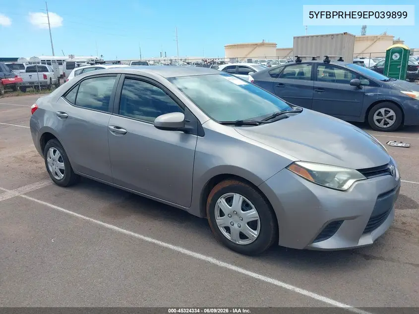 2014 Toyota Corolla Le Eco/Le Eco Plus/Le Eco Premium VIN: 5YFBPRHE9EP039899 Lot: 45324334