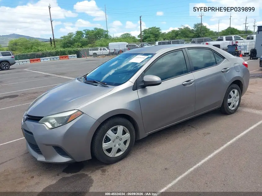 2014 Toyota Corolla Le Eco/Le Eco Plus/Le Eco Premium VIN: 5YFBPRHE9EP039899 Lot: 45324334