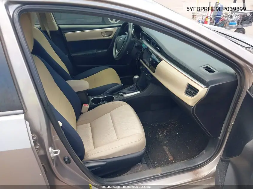 2014 Toyota Corolla Le Eco/Le Eco Plus/Le Eco Premium VIN: 5YFBPRHE9EP039899 Lot: 45324334