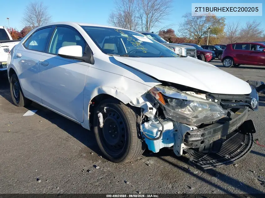 2T1BURHEXEC200205 2014 Toyota Corolla Le