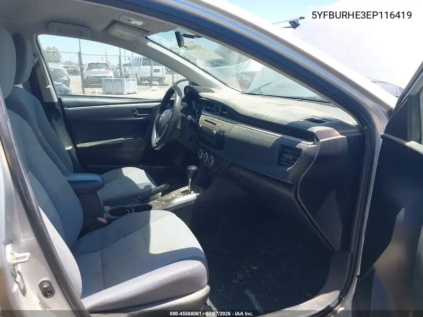 2014 Toyota Corolla L VIN: 5YFBURHE3EP116419 Lot: 45568061