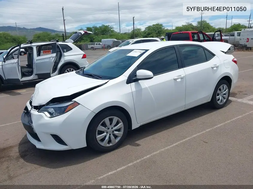 2014 Toyota Corolla Le/Le Plus/Le Premium VIN: 5YFBURHE4EP011050 Lot: 45667750